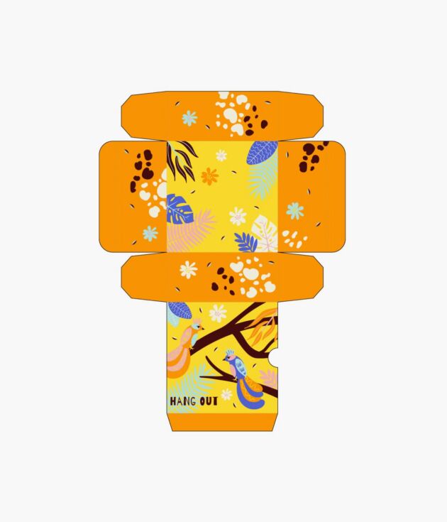 Jungle birds foldable gift box